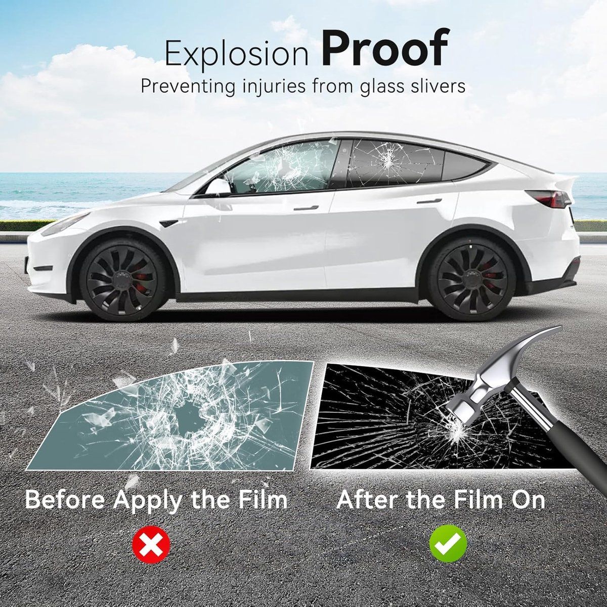 Car Window Tint Film 35 Percent VLT Heat Blocking UV Rejection Anti Glare Privacy Film For Cars SUVs Home Windows Black, 3 m x 50 cm — image 3