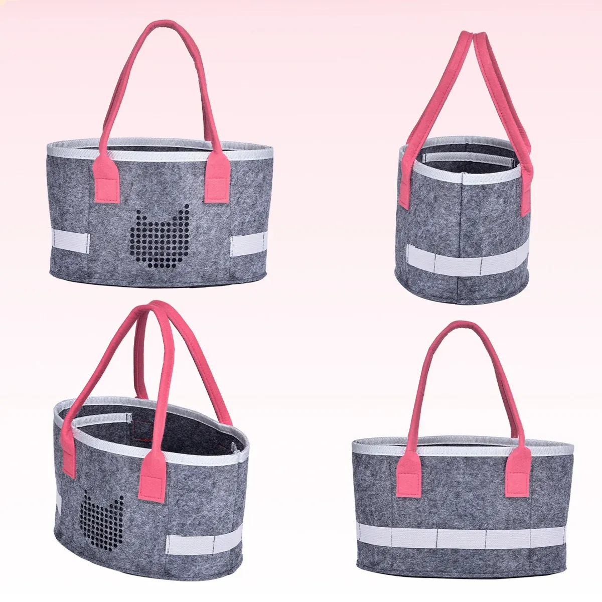 2pcs Doll Storage Organization Bag Felt Handbag Toy Organizer Storage — image 4
