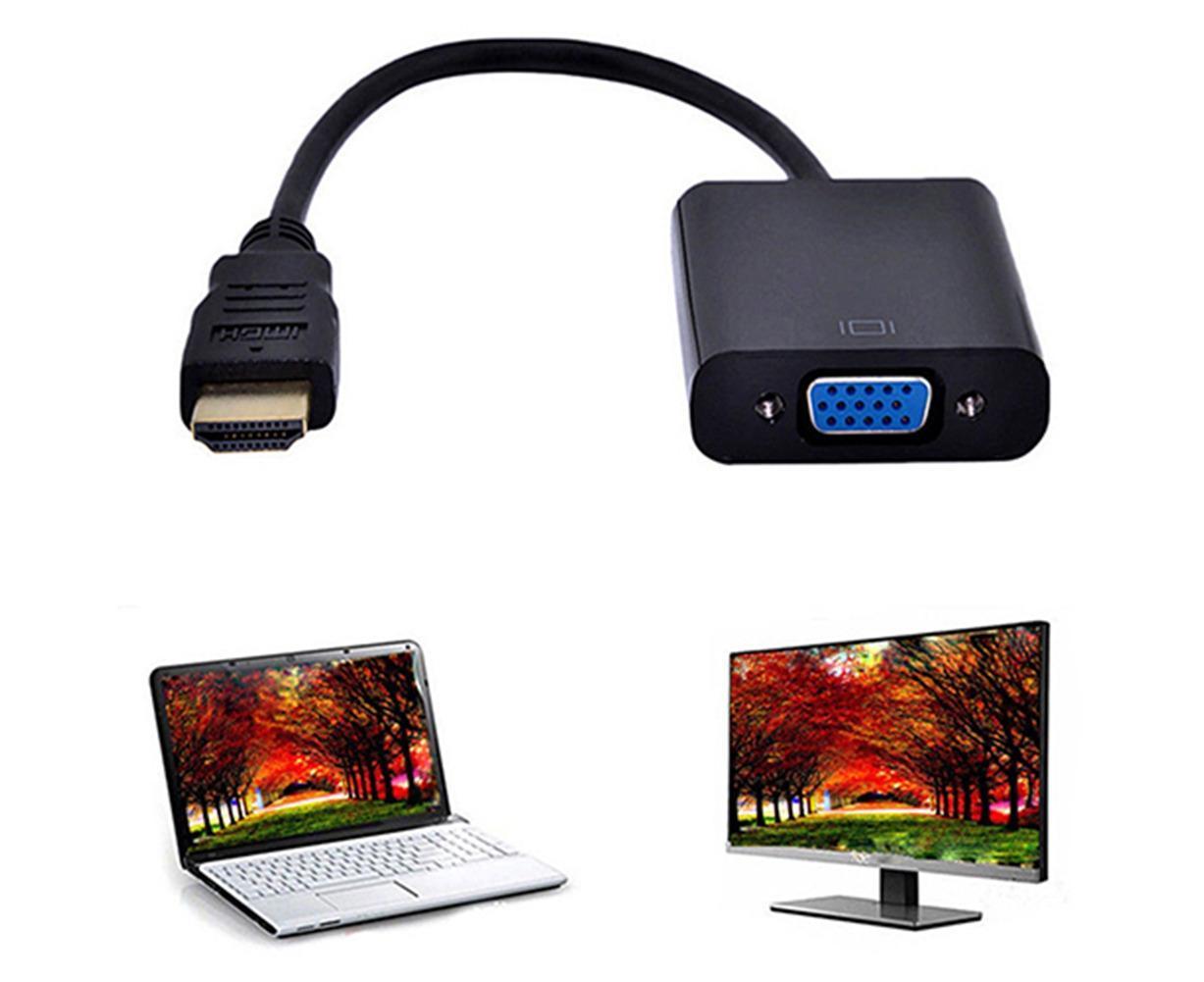 1080P VGA Male to HDMI-compatible Video Adapter Universal Gold Plated Female for PC HDTV - White โ image 4