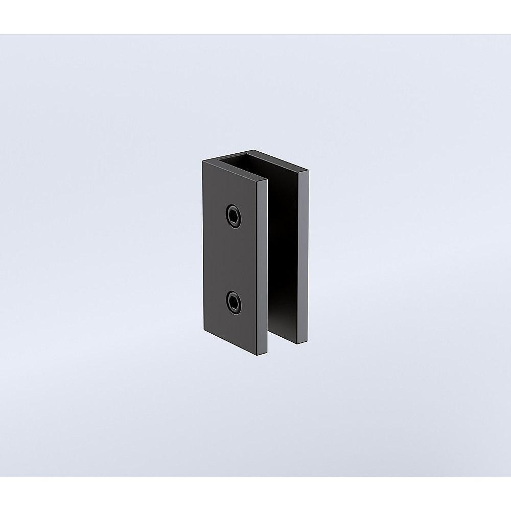 110 × 120cm Double Door Corner Shower Screen – Black U-Brackets, SS Hinges & Square Double Pull Handle — image 6
