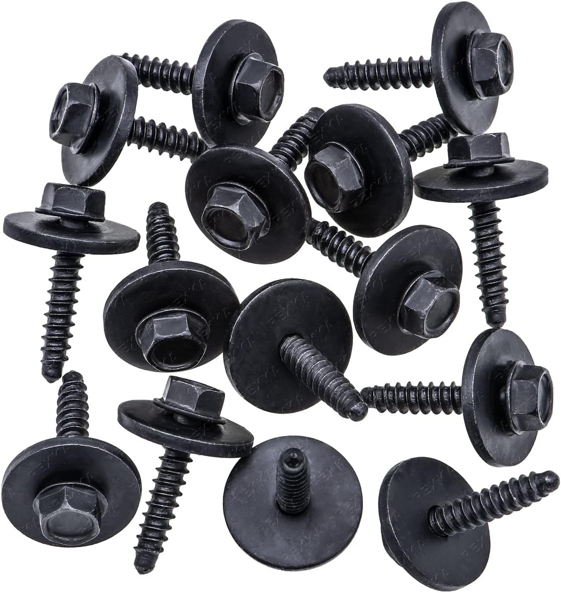 Rexka 15pcs M4.2 Fender Liner Door Trim Panel Wheelhouse Liner Bumper Cover Side Shield Retainer Screw Bolt for Ford W716345S450B Edge Escape F-150 Fusion โ image 2