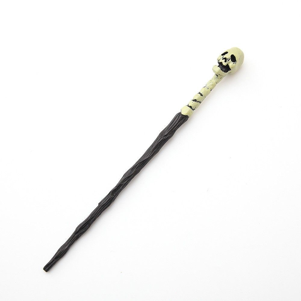 Unique Dark Cosplay Wand, Premium Resin Material, Christmas Display Accessory, Style 31, Blue Gold Stamping Ribbon Gift Box
