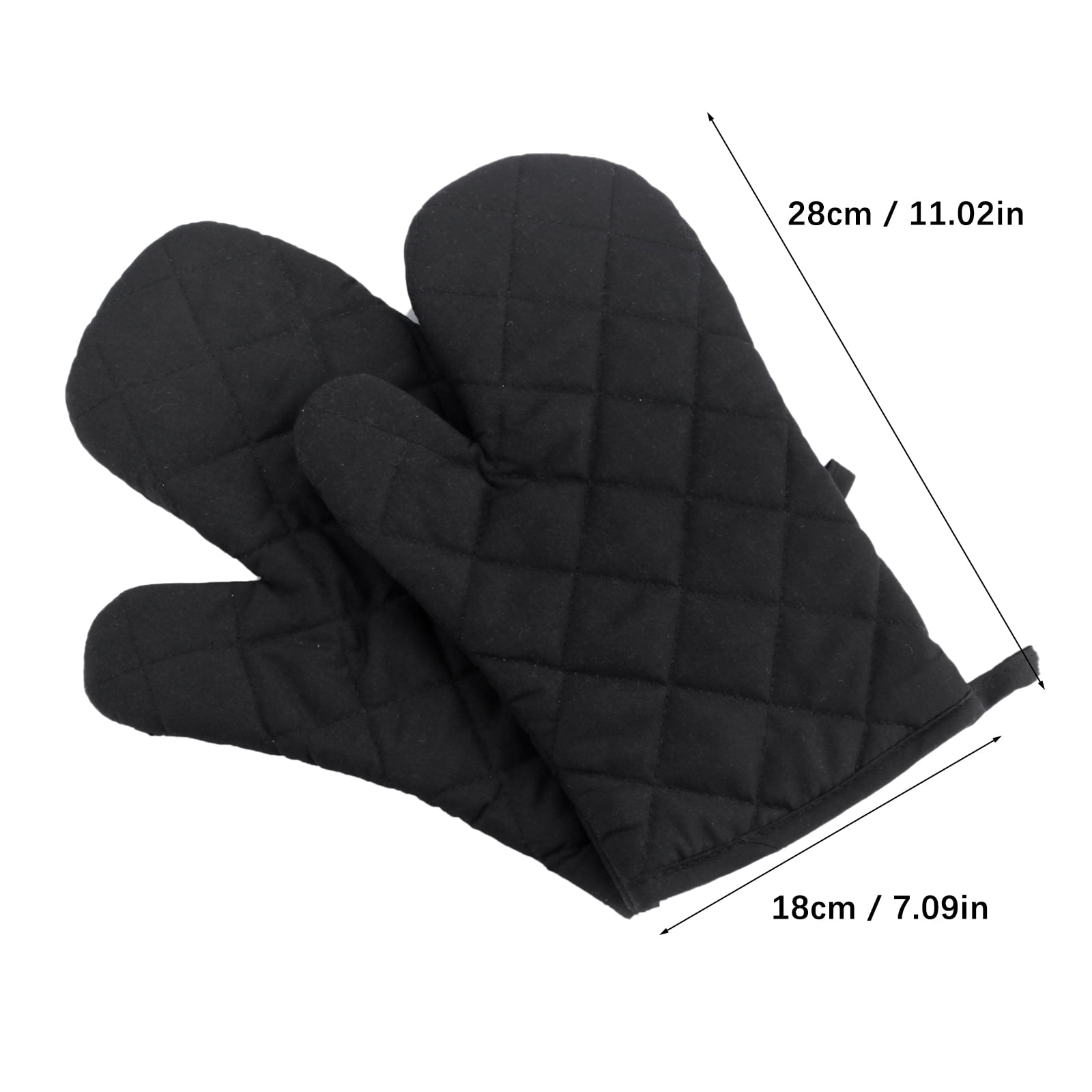 2 Pieces Oven Mitts and Grill Gloves, Non-Slip Cooking Gloves for Baking, Grilling and Everyday Kitchen Use, Green — image 3