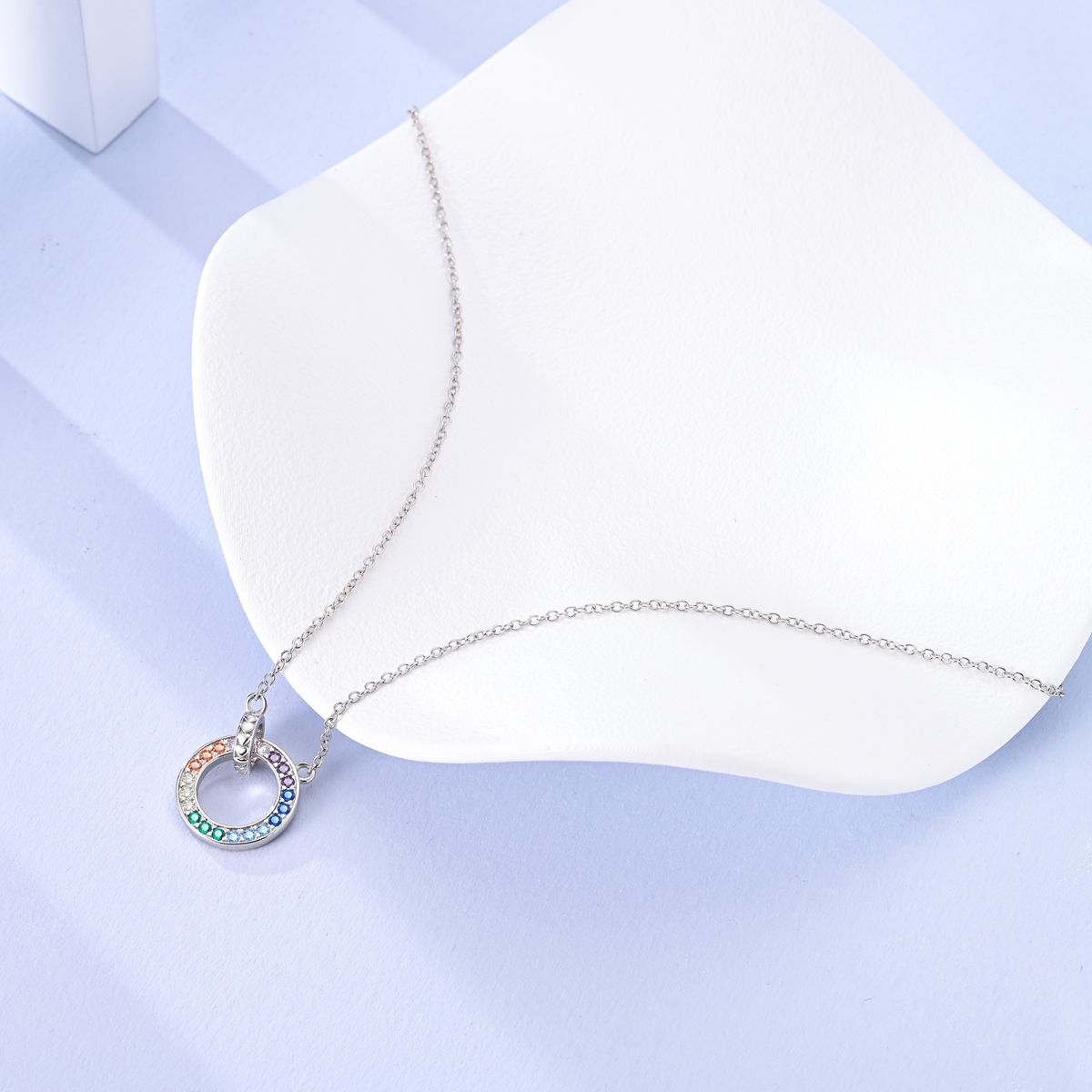 925 Sterling Silver Necklace for Women, Pendant with Lollipop, Heart, Moon, Geometric, Simple, Fine Jewelry Gift — image 3