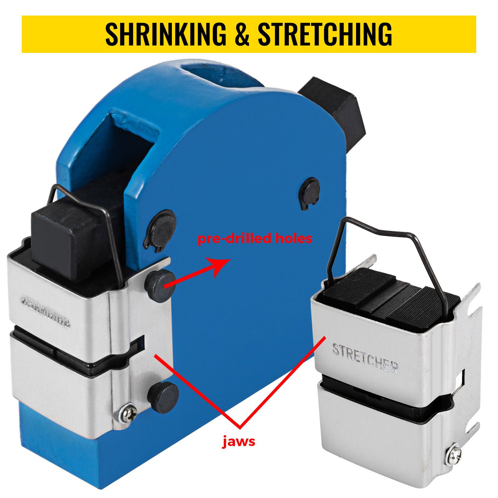 2-in-1 Shrinker & Stretcher Set 2 Steel Jaws Sheet Metal Bender Manual Machine โ image 2