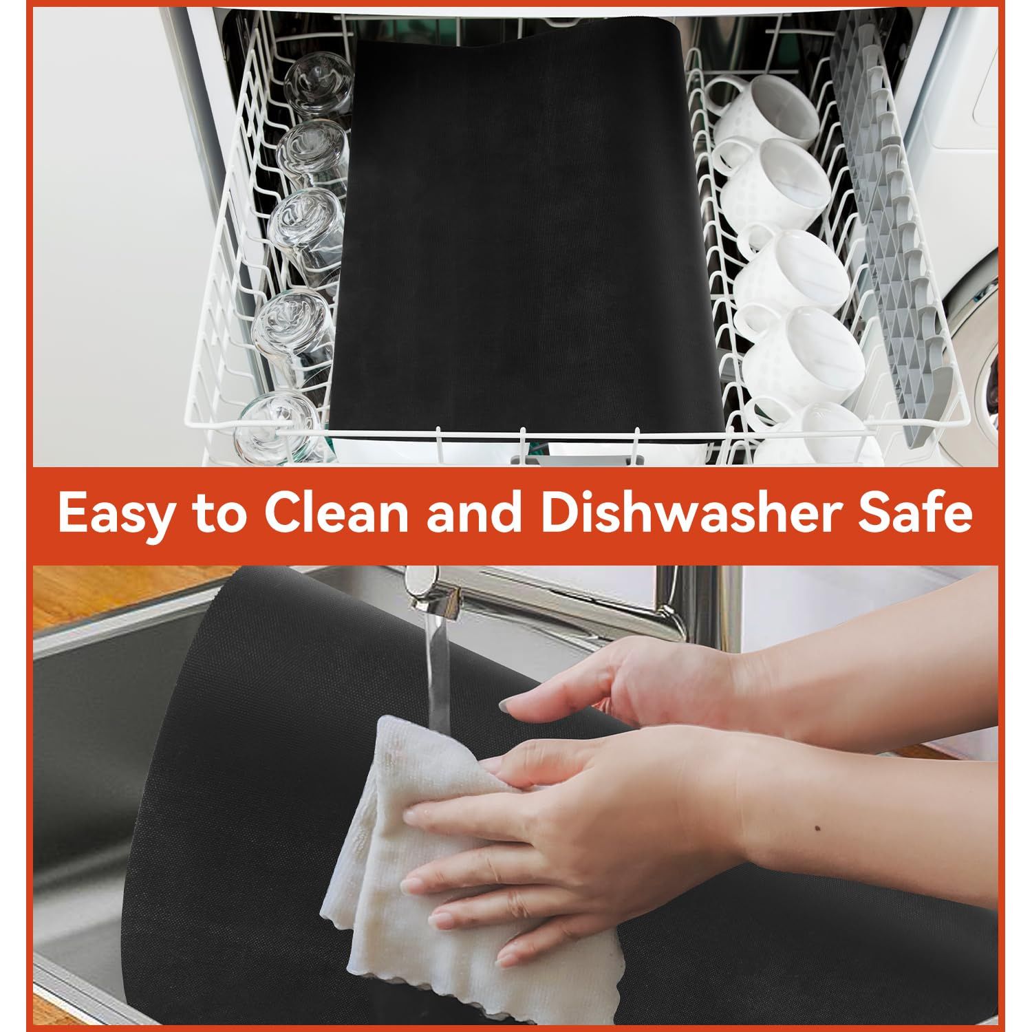 Oven Liners for Bottom of Electric Gas Oven, Reusable Non-Stick Teflon Protector Mat, Heat Resistant Grill Mats Out — image 3