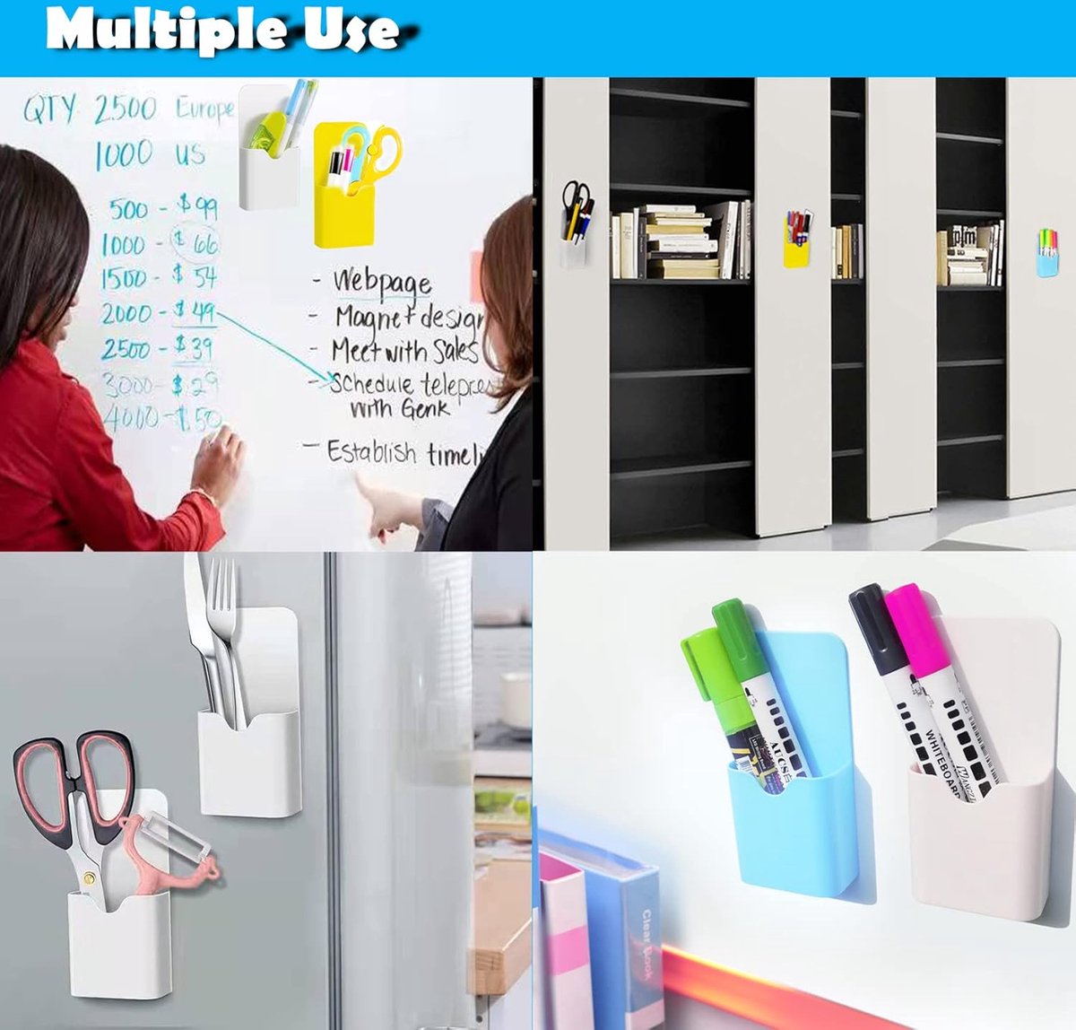 Magnetic Pen Tray - 4 Pieces - Magnetic Pencil Holders - Magnetic Tray - Whiteboard Pencil Holders - Whiteboard Accessory Holder - Pen Holder For Whiteboard Or — image 5