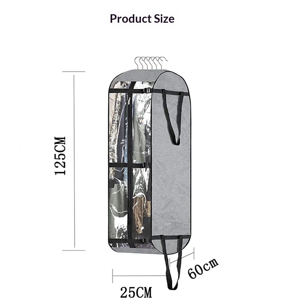 Hanging Garment Bags for Travel Suit Bags for Closet Storage Moving Bags for Clothes Dress Cover for Coat, Jacket, Shirt, Clothing, grey โ image 5