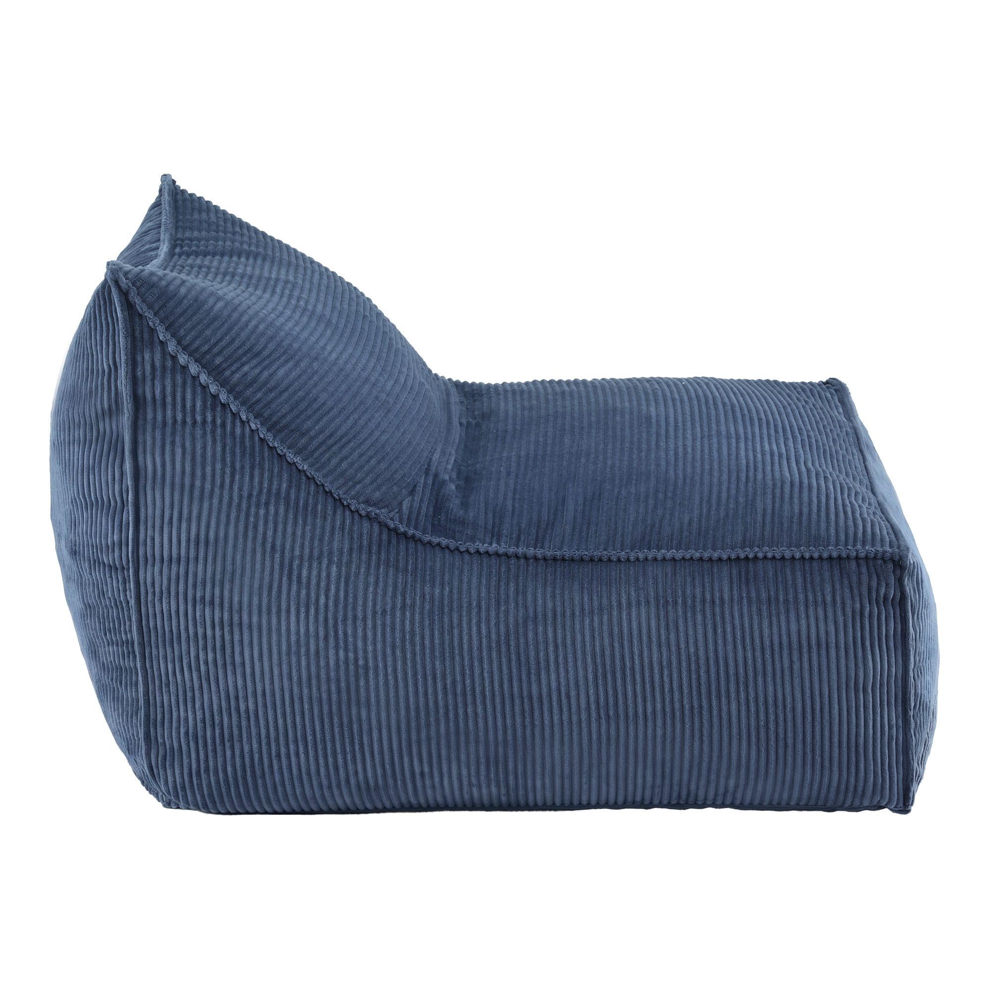 Artiss Bean Bag Chair Cover (No Filler) Soft Corduroy Stuffed Animal Storage Bean Bag Cover for Adults, Washable Lazy Sofa Cover for Living Room Bedroom, Blue — image 3