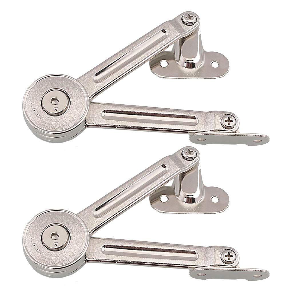2 Packs [Upgraded] Cabinet Furniture Door Lift Stay Support Hinge Damper - Opening Angle 75°/90°/110° - Come with Hex Key