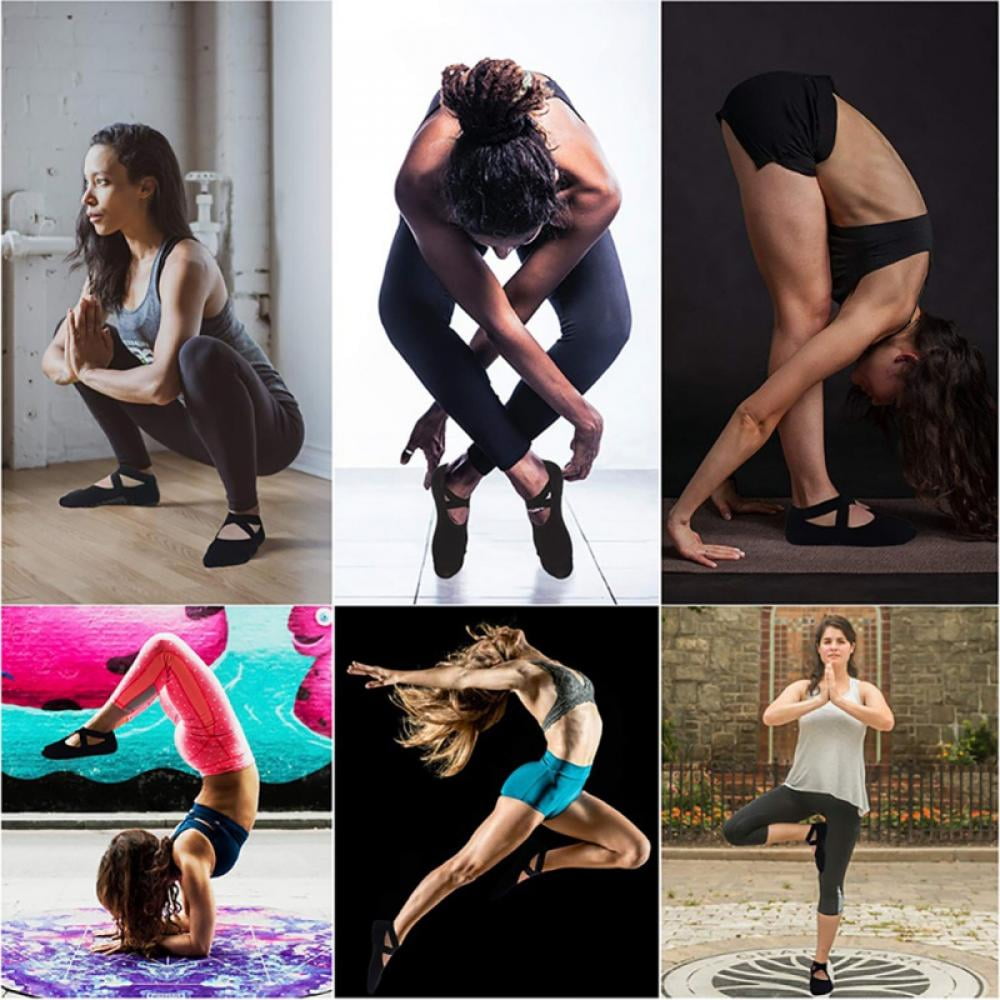 1pc Yoga Socks for Women Non Slip Socks Slipper Socks for Pilates, Ballet, Dance, Yoga Socks with Grips for Women Red — image 2