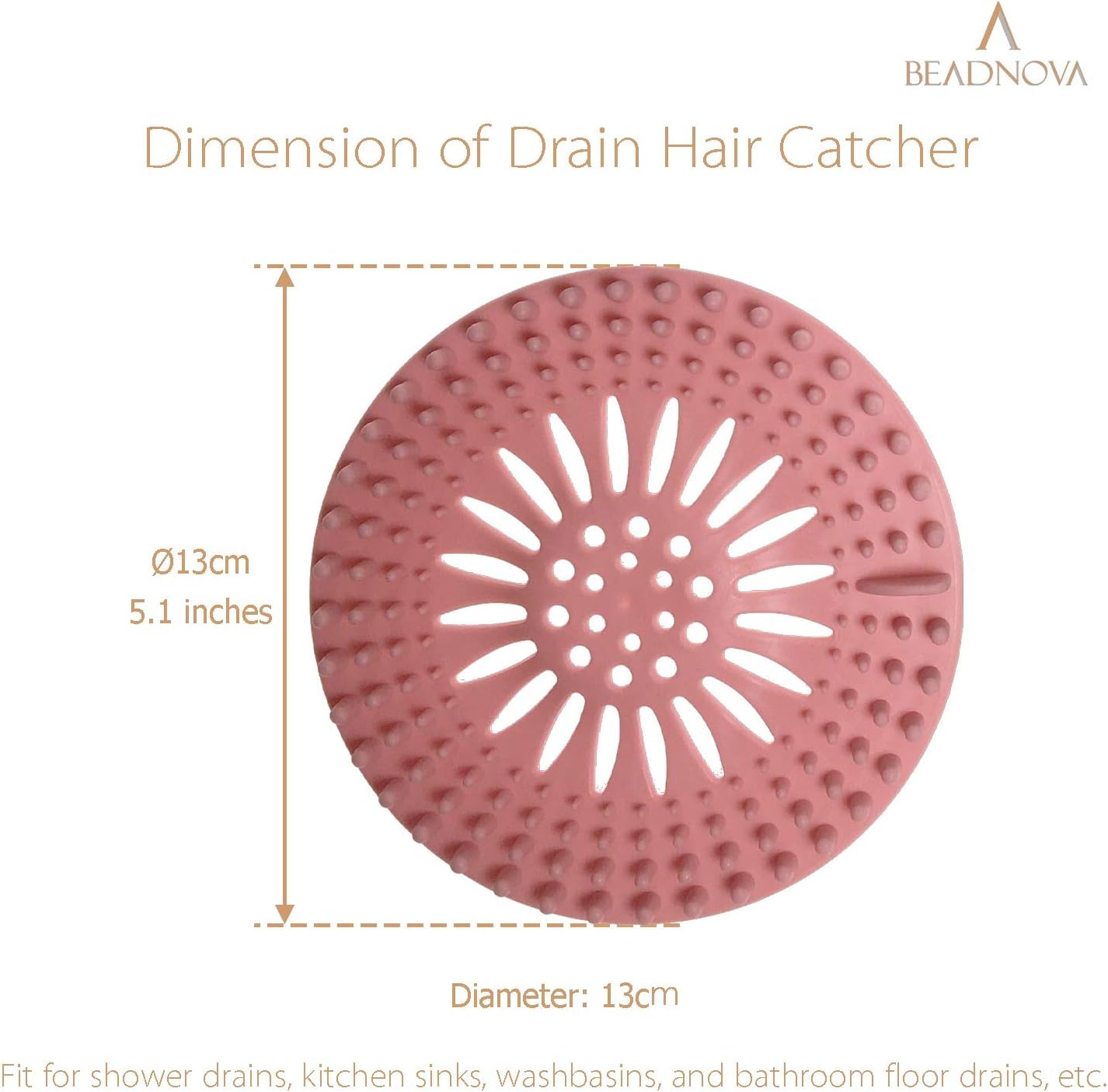 Shower Hair Drain Catcher Bathtub Silicon Tub Hair Catcher Universal Drain Stopper Bathtub Hair Catcher for Drain Bathroom Bathtub Kitchen Tub (Mix Colors, 6 โ image 2
