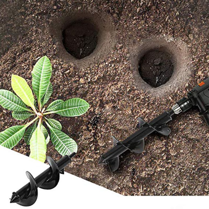 Garden Auger Drill Bit for Planting Total Solid Barrel Extensive Blades,for Planting Flowers Bulbs,Rapid Planter Earth — image 4
