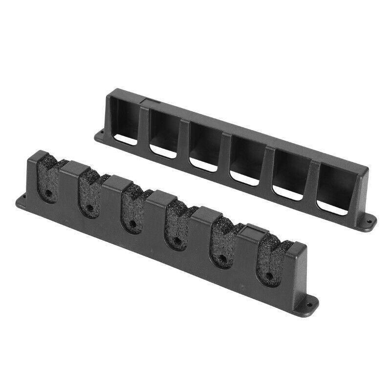 Wall Mount Fishing Rod Holder Rack 6 Slot Pole Storage Stand with Screws — image 2