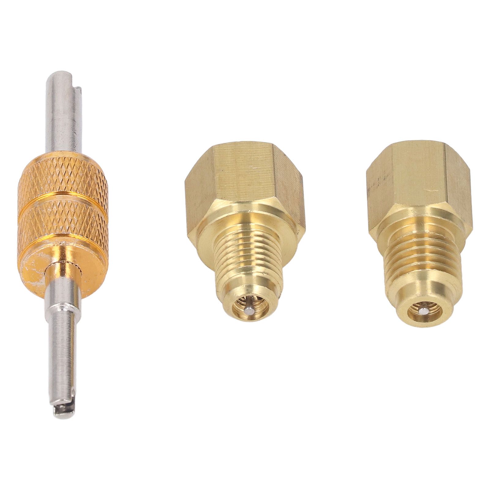Copper Refrigerant Tank Adapter 1/2 ACME to 1/4 SAE to 1/2 ACME Refrigerant Tank Adapter Fittings โ image 2