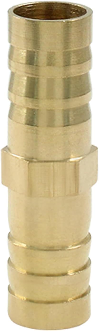 6Pcs Brass Hose Barb Fitting, 1/2" to 1/2" Barb Splicer Mender Hose Fittings Brass Hose Barb Adapter with Pipe Hose Clamp for Air Water Fuel Oil — image 5