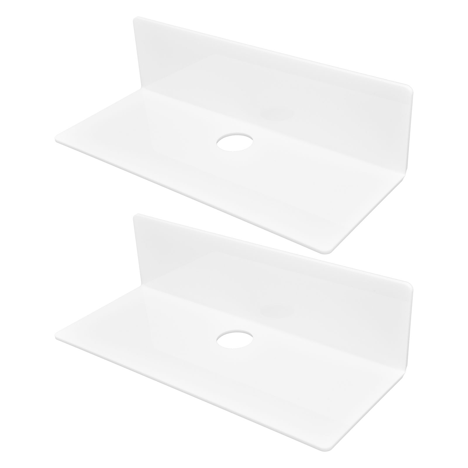 2Pcs Display Shelf Acrylic Perforation Free High Strength Wall Mount Shelf for Speaker Clock — image 4
