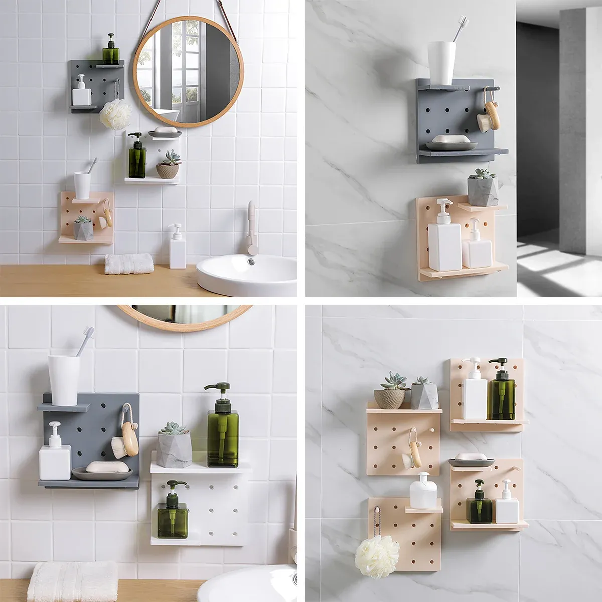 4PCS Pegboard Storage Rack Hanging Shelf Durable Space Saving โ image 4