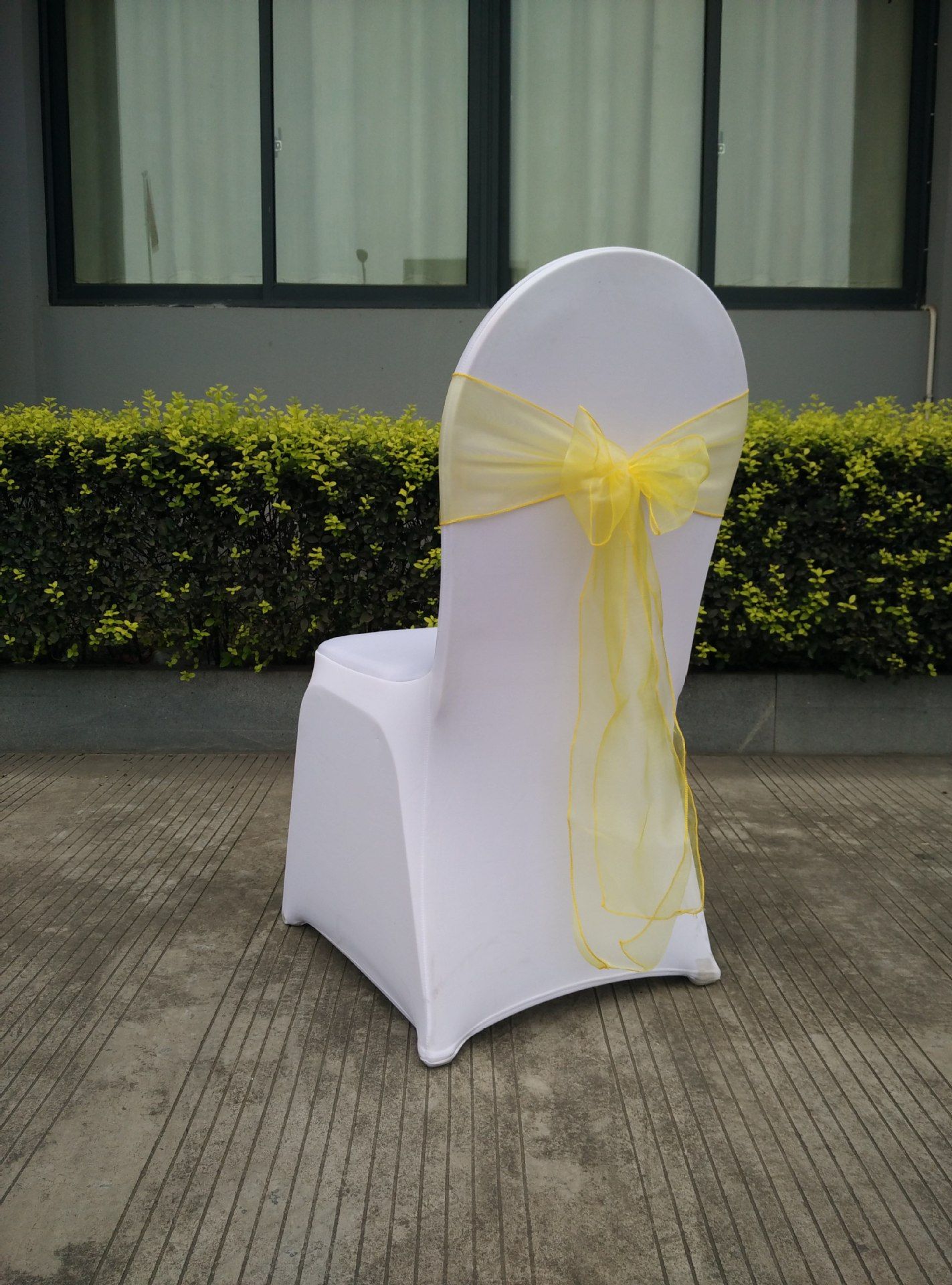10 pcs Wedding Purple Chair Sashes Bows Sheer Chiffon Crystal Yarn Chair Bands for Party Banquet Hotel Restaurant Decorations — image 3