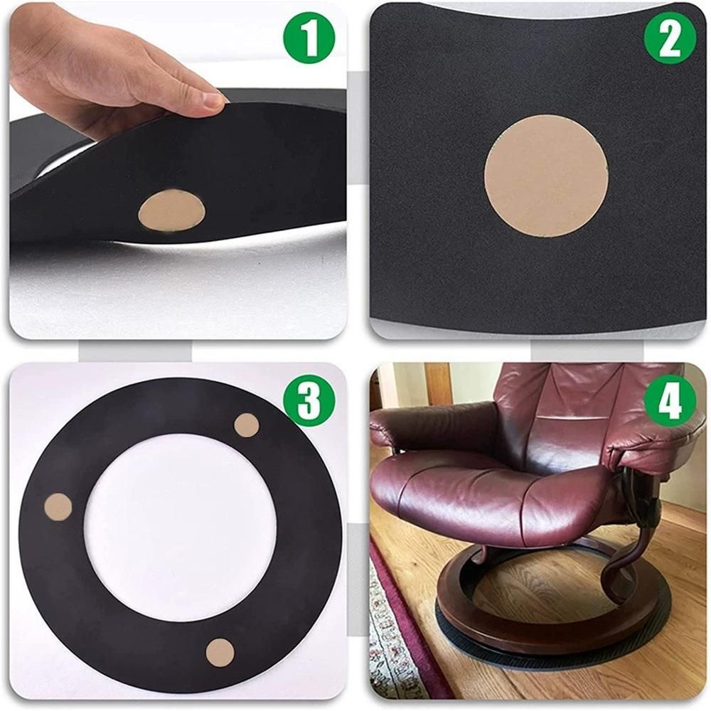 Non Skid Rubber Furniture Pads for Recliners, Furniture Grippers, Gripper Pads, Anti Slide Furniture Pads Hardwood Floor Protector, Fits Recliners, Swivel — image 3