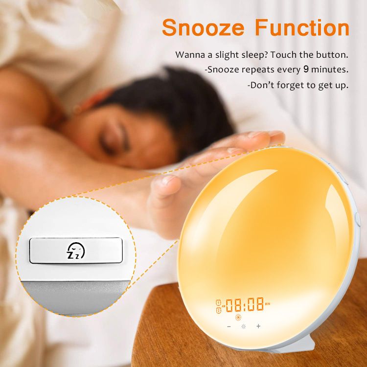 Sleep Sound Machine Night Light, Smart Alarm Clock with Sunrise Simulation, Sleep Assistant White Noise Sound, Dual Alarm — image 3