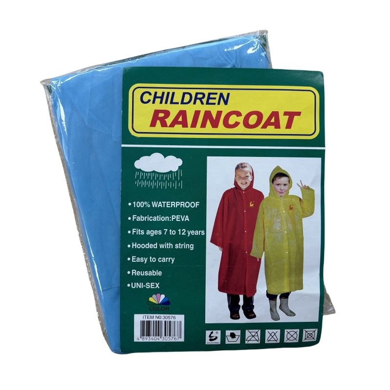 2 PCs of PEVA CHILDS' RAINCOATs fits 7~12years - 2x Blue โ image 5