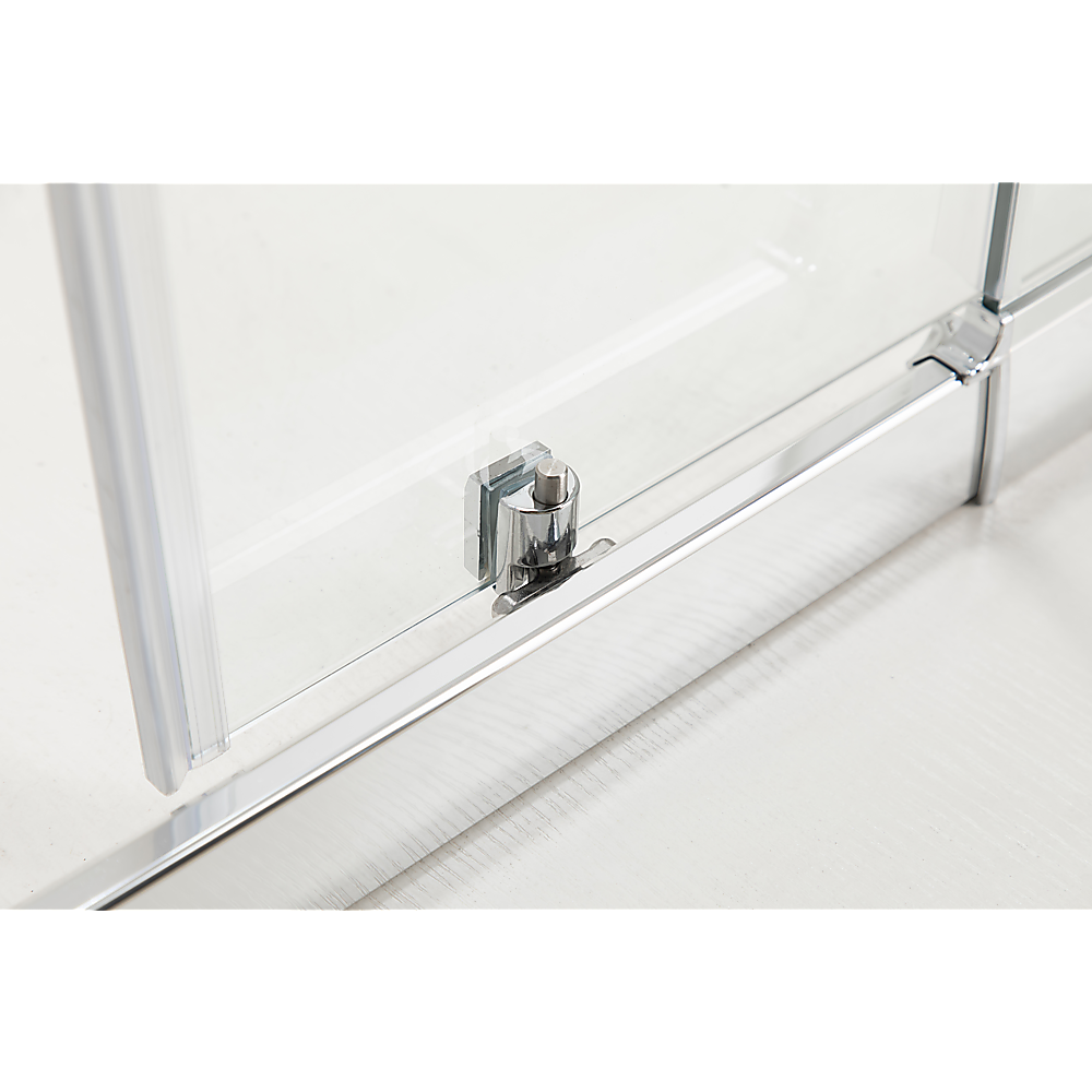 140-150cm Adjustable Wall to Wall Sliding Glass Shower Door in Chrome โ image 6