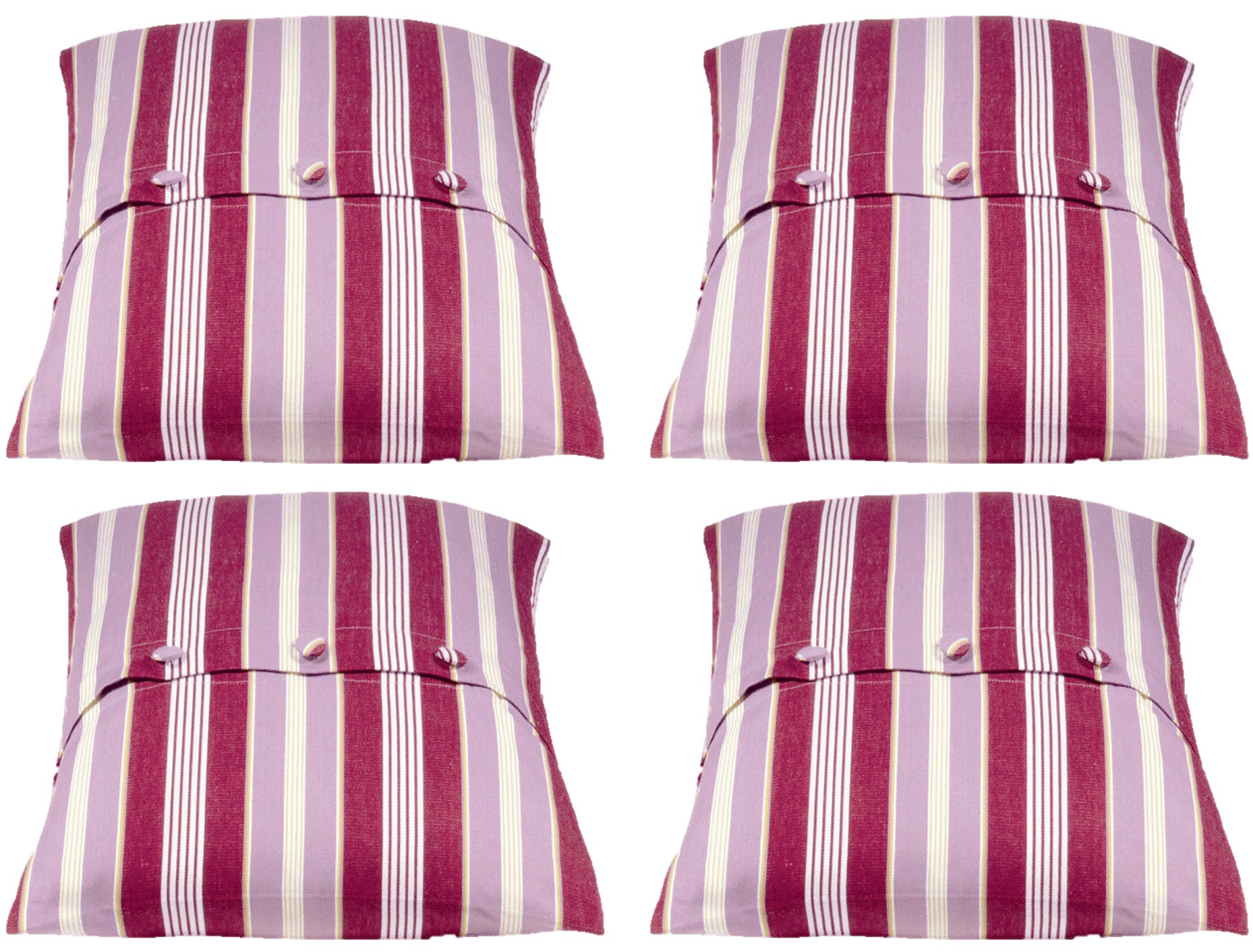 Pack of 4 Coste Fuchsia 50 × 50cm Striped Cushion Cover