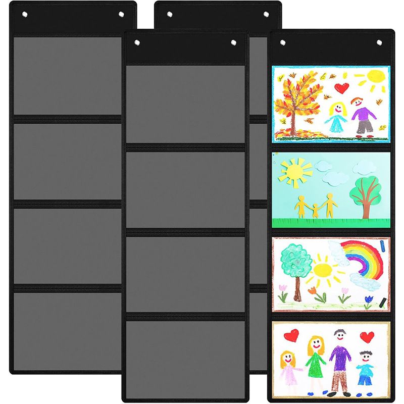 Wall Mounted Storage Organizer 4 Grids White Blue 4 grids โ image 5