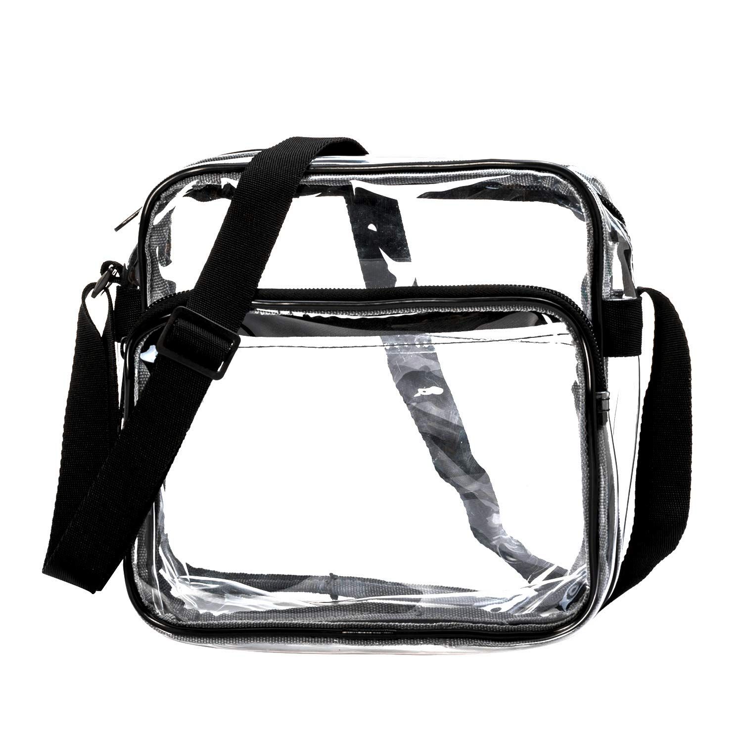 Clear bag for Stadium Events, Women's Top-Handle Bags for Concert Festival Work Large capacity transparent bag for carrying(black) — image 3