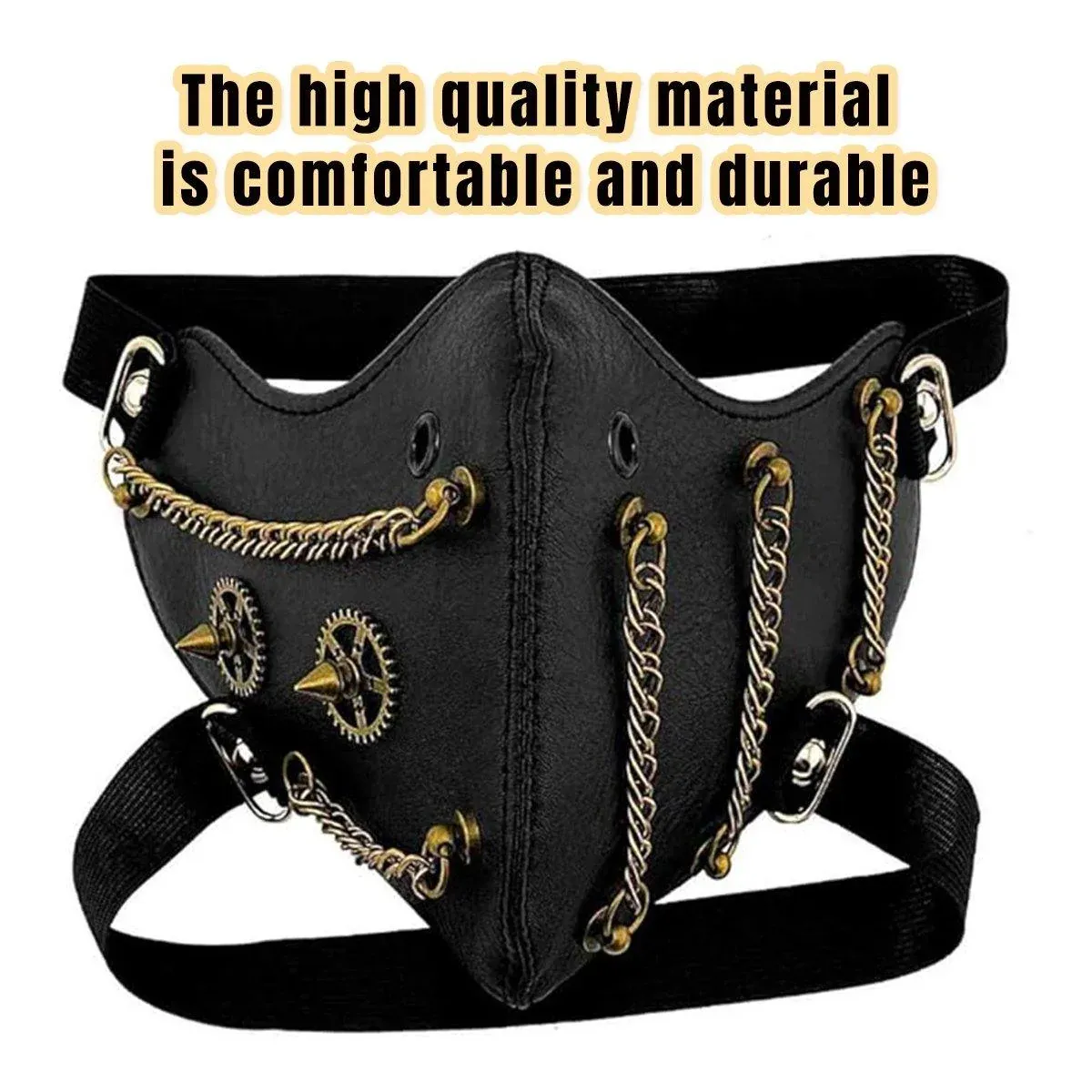 Punk Style Chain Mask Gothic Party Face Cover Cosplay Accessory for Men Women โ image 5