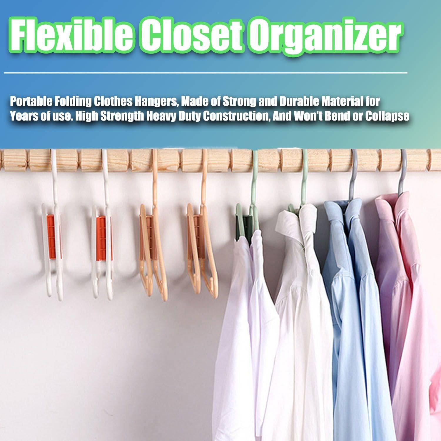 Foldable Hangers 5 Pack Space Saving Collapsible Non-Slip Travel 40cm ā image 3