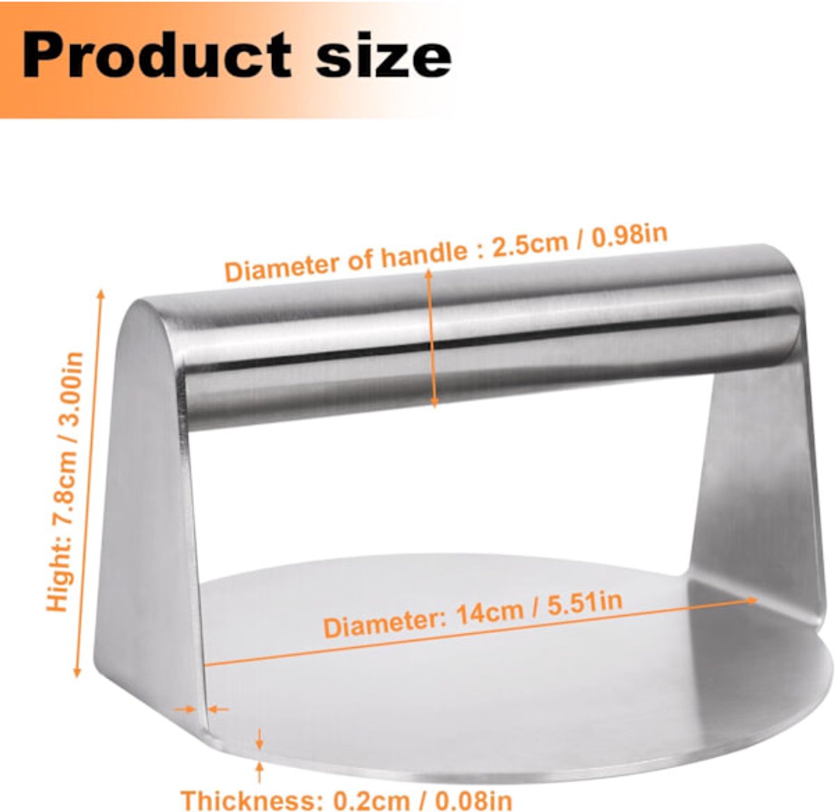 Patty Press - 5.5" Hamburger Press - Beef Patty Press Equipment — image 5