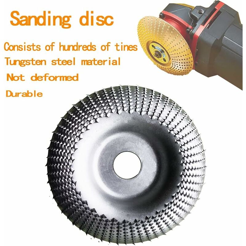 Wood Grinder Disc 110 Mm, Wood Grinder Disc For ROugh Grinding Of Materials, Wood Carving Disc Suitable For 115 Mm-125 โ image 4