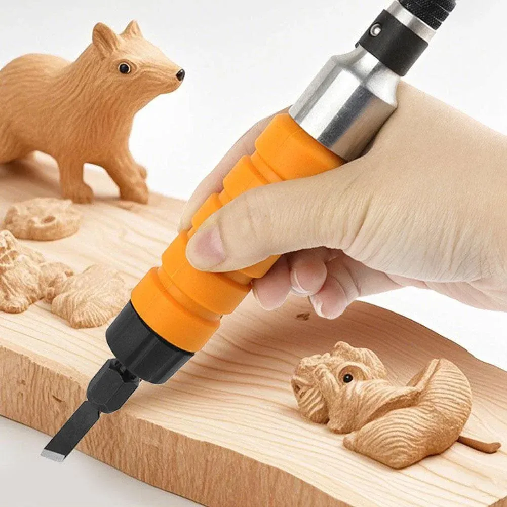 Electric Wood Carving Chisel Set, High Speed Power Chisel with 5 Knives for DIY Woodworking — image 3