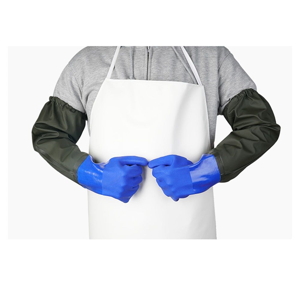 Aquatic, seafood, fishing gloves, dishwashing, car washing, extended anti slip, wear-resistant, waterproof, acid alkali resistant, and cutting protective — image 3