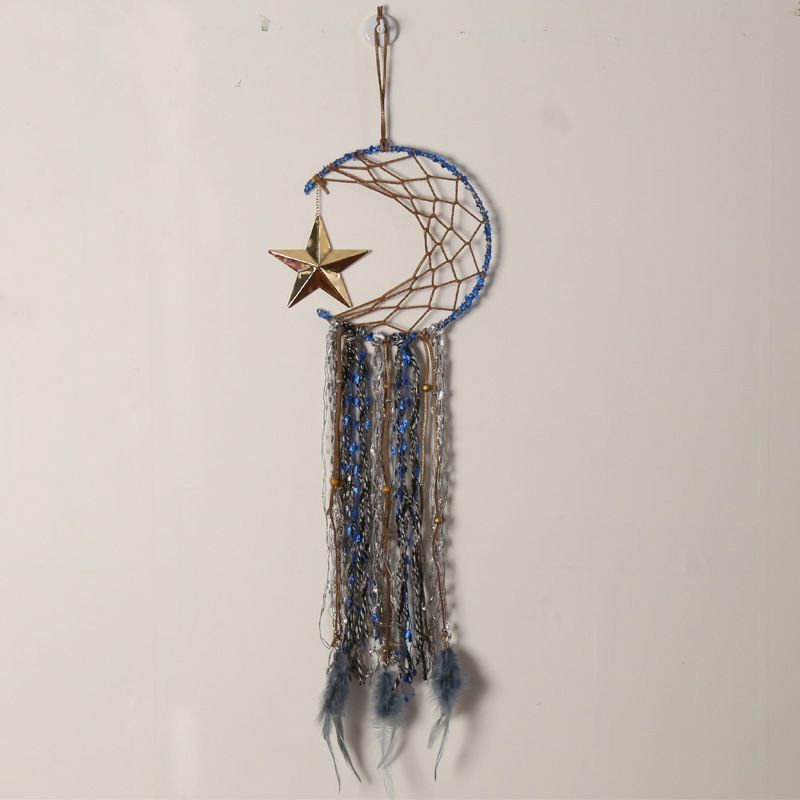 Dream Catchers Moon Dreamcatcher Kits Decoration White Star Decor Home Wedding Garden Crafts Wall Hanging — image 4