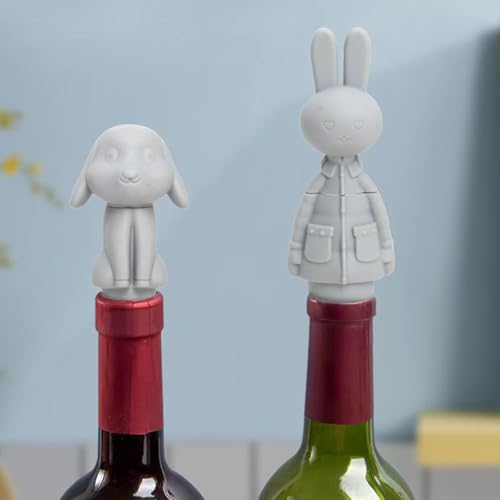 Wine stopper - festival cap - Beer stopper - Champagne stopper - Wine stopper - Bottle stopper - beer package - Rabbit - silicone stopper - bottle cap for — image 4