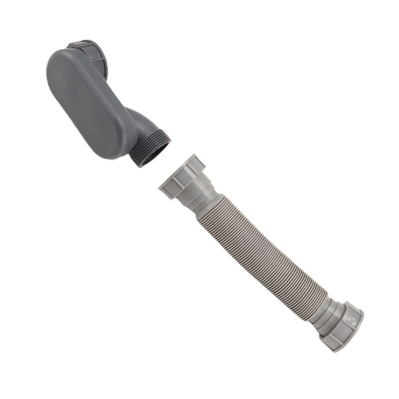 Low Profile Flexible P-Trap Bath Shower Drain Hose 1 1/2/