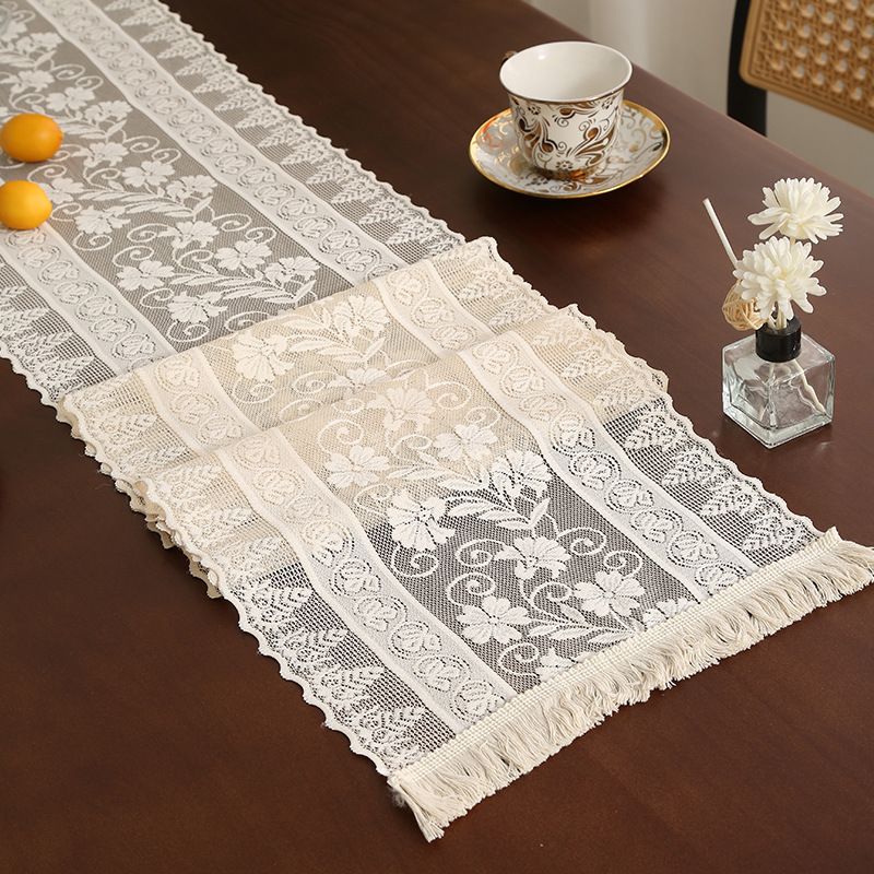 Rustic Table Runner Cotton Linen Table Decoration for Holiday Party, Farmhouse Table Runners, Wedding and Dining Decorations — image 2