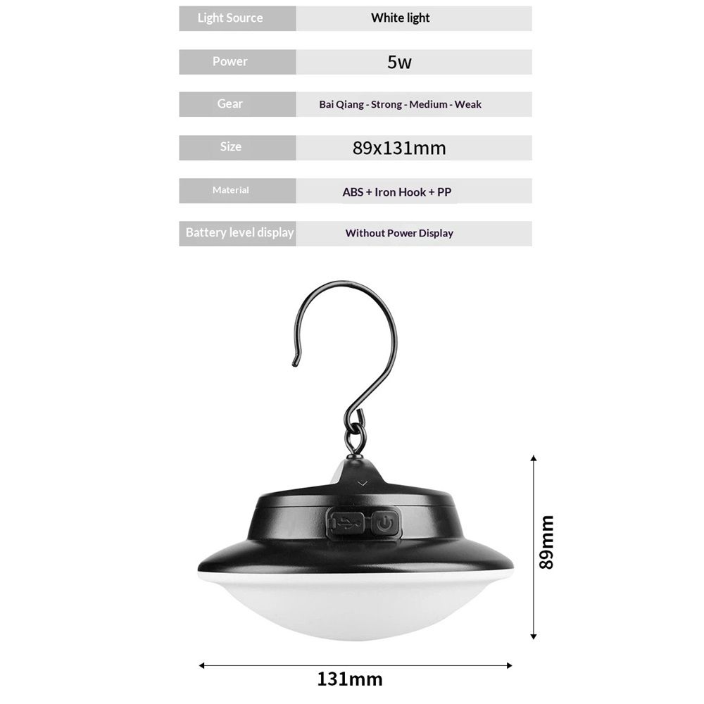 Camping up Tent Light for Hanging, LED Portable Overhead Lantern for Booths, Waterproof Outdoor Camp Lamp with Power for Glamping (Battery not included) — image 4