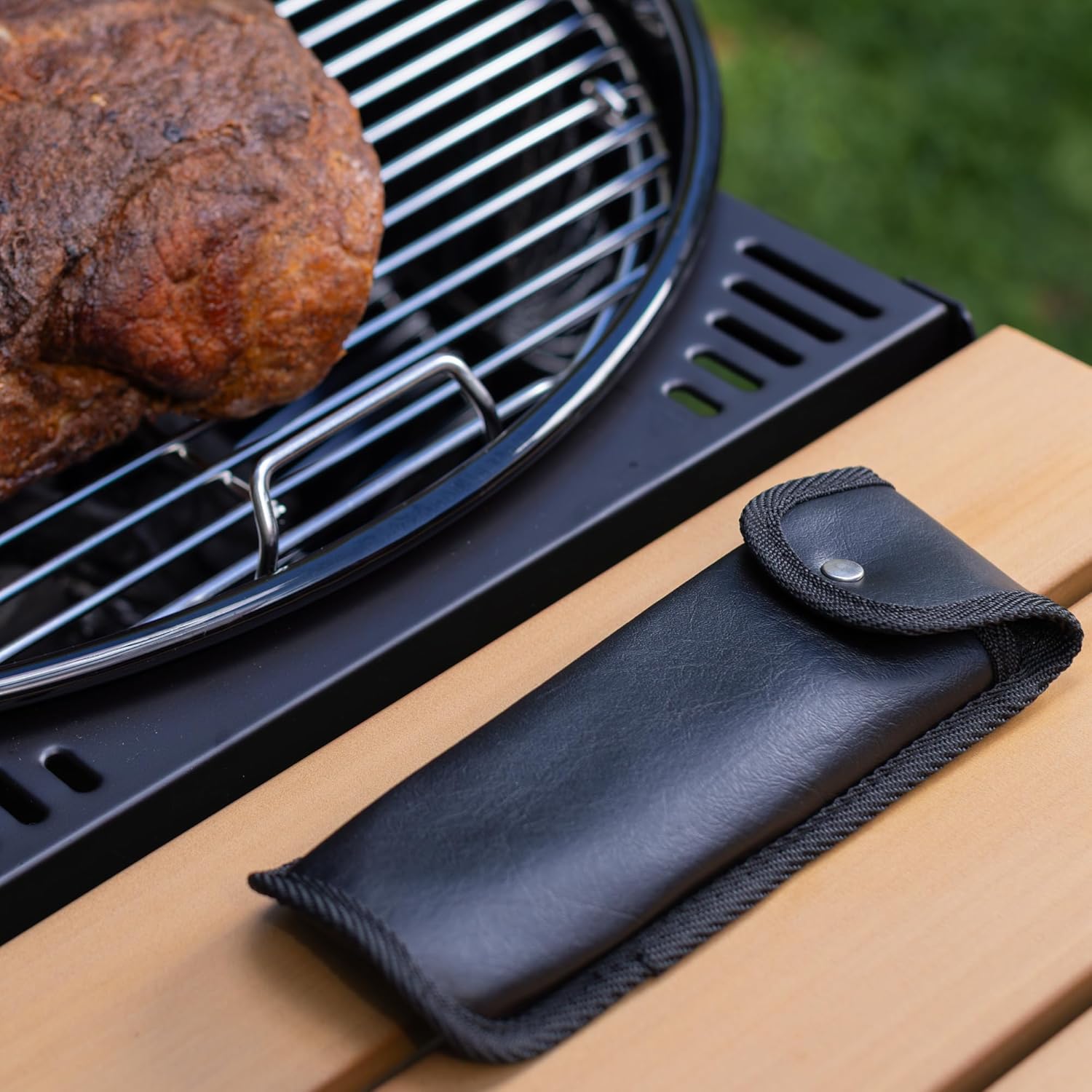 Protective Leather Case for PT-100 Thermocouple Thermometer – Ctom-Fit Holder with Snap-Close Cover, Belt Loop & Padded Interior for Professional e — image 3