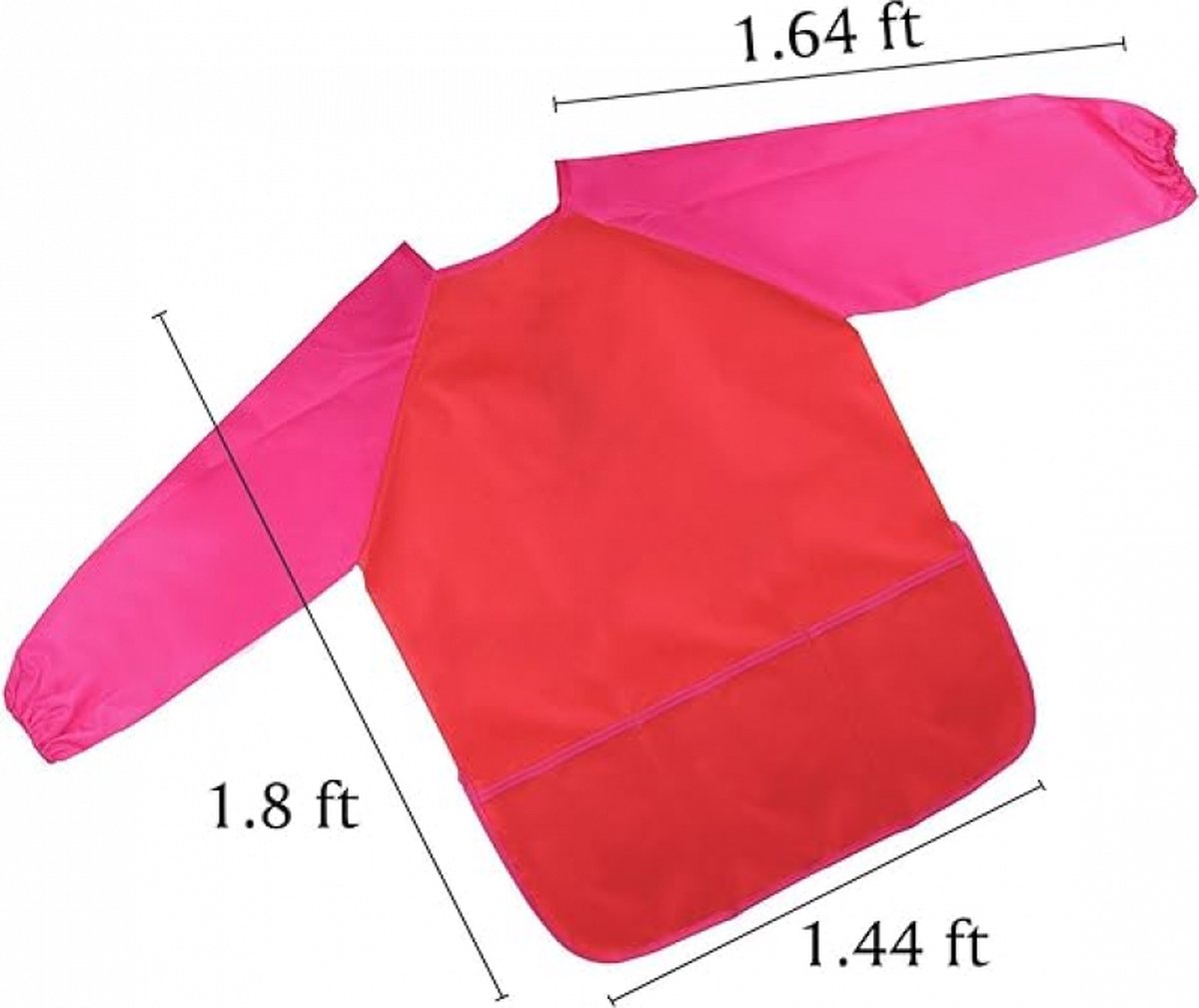 4 pieces - Children's apron - Painting apron - craft apron - color - Long sleeves - waterproof - with 3 pockets - Art smocks - Clothing protector โ image 4