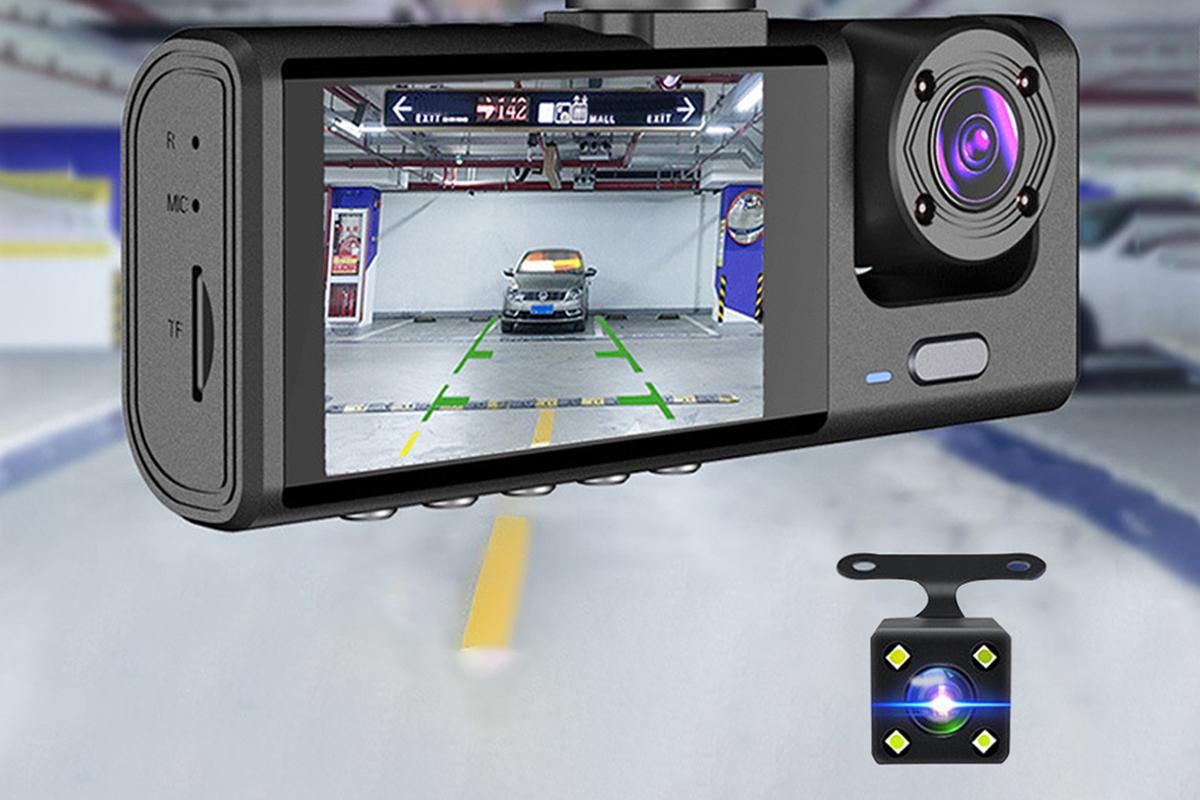 3 Channel Dash Cam Front and Rear Inside with 32GB SD Card 1080P Dash Camera Full HD 170 Degree Wide Angle Dashboard Camera — image 3