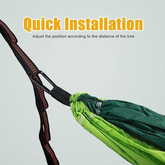 2 Pcs/Set Hammock Straps Special Reinforced Polyester 5 High Load-Bearing Barbed Black Home Outdoor Straps โ image 2