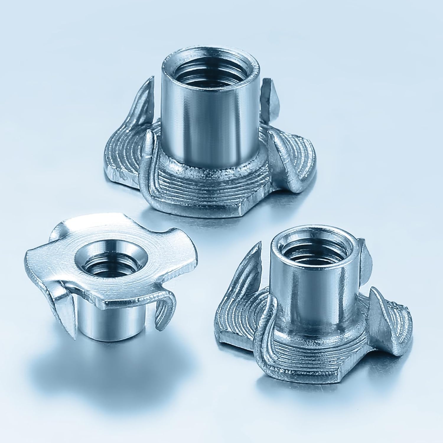 T-Nuts 1/4 * 20 (100 pcs), zinc Plated Steel, for Wood, Climbing Holds and cabinets โ image 6