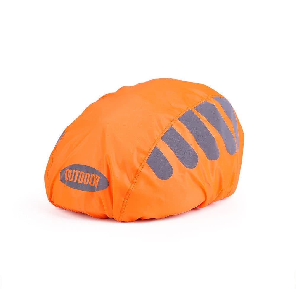 Reflective Bicycle Helmet Cover, Universal Wind and Water Resistant, Orange