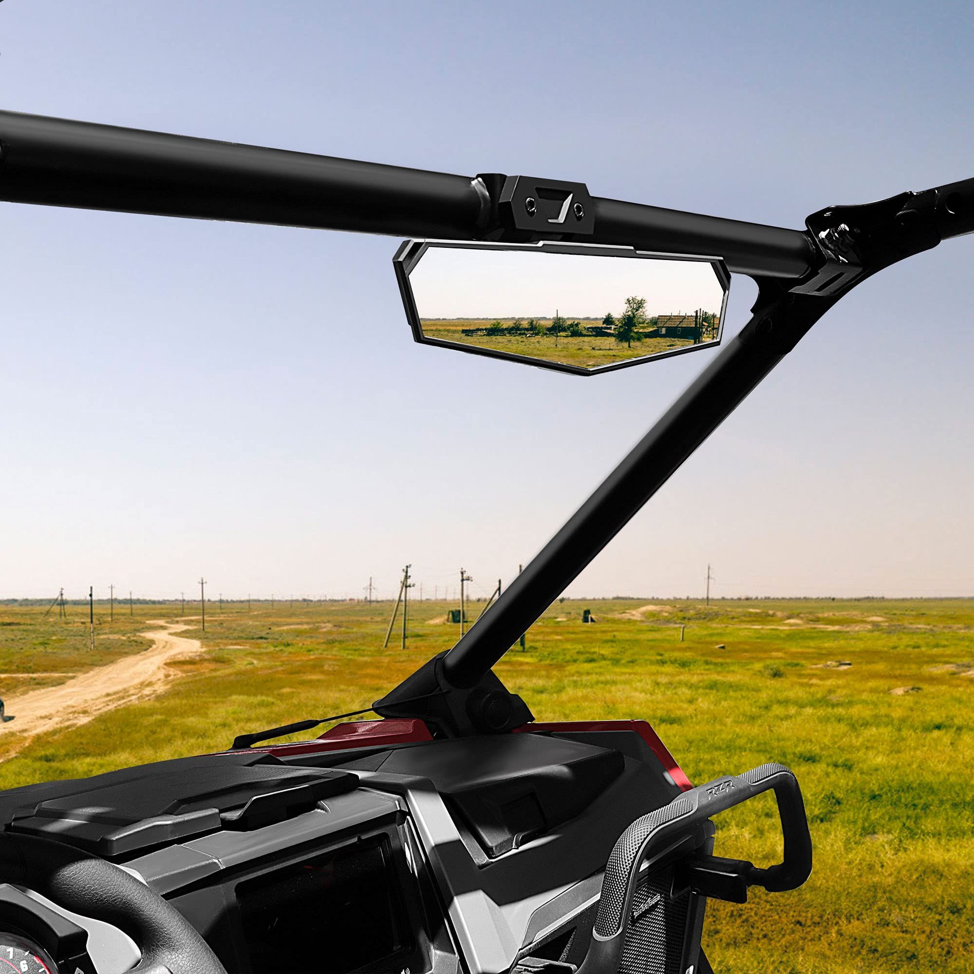 Center Rear View Mirror Compatible with Polaris RZR PRO XP/4 RZRRearview Mirror Convex High-Definition Race UTV Rear View Mirror
