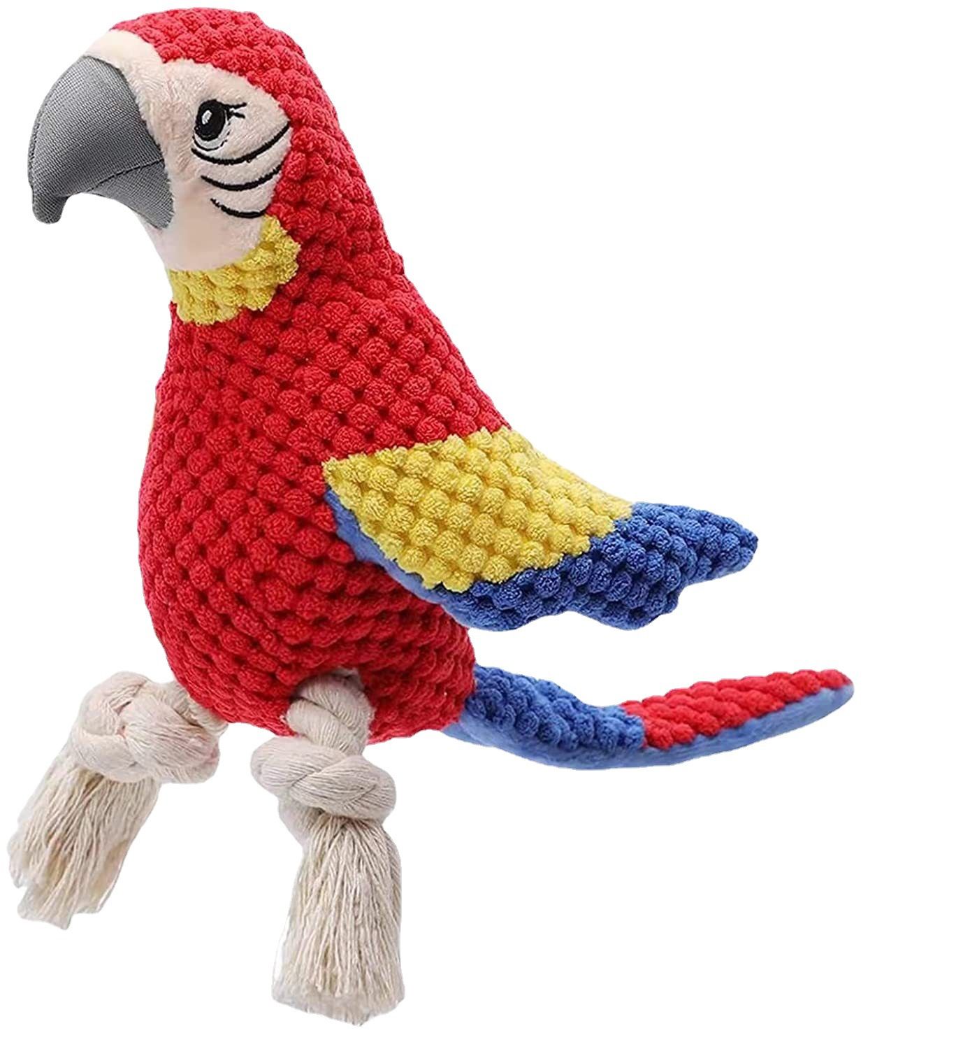 Indestructible Plush Parrot Dog Toy, Upgraded Dog Squeak Toys Tug of War Squeaky Parrot Dog Toys, Stuffing Toy — image 5