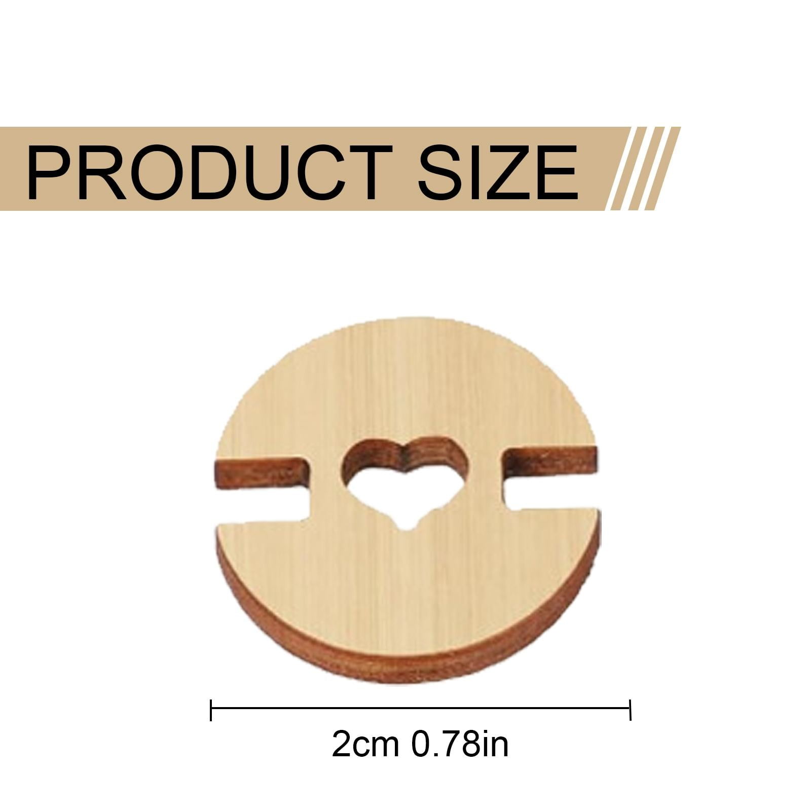 50/60/100 Buttons 50/60/100 Pcs Buttons for Hats Wooden Handmade Buttons Removable Love Button Crafts Faux Fastener Holder Sewing Clothing Accessories for — image 3